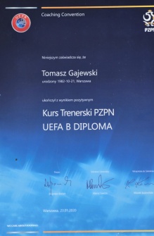 dyplom UEFA B